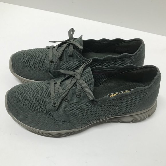 Skechers Washable Knit Slip-On Shoes - Seager in Olive - Picture 8 of 16